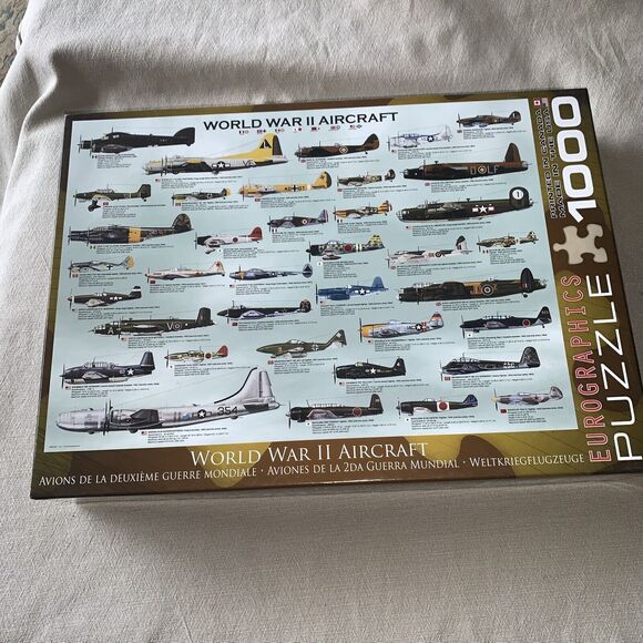 NIB - World War II Aircraft 1,000 piece Eurographics Puzzle 19 ¼ in X 26 ⅝” - Picture 1 of 5